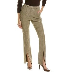 A.L.C. Edwin Split Leg Pant Brown Houndstooth Size 8